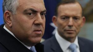 hockey with abbott staring at him