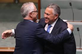 hockey and turnbull embrace