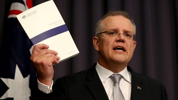 scott morrison with budget