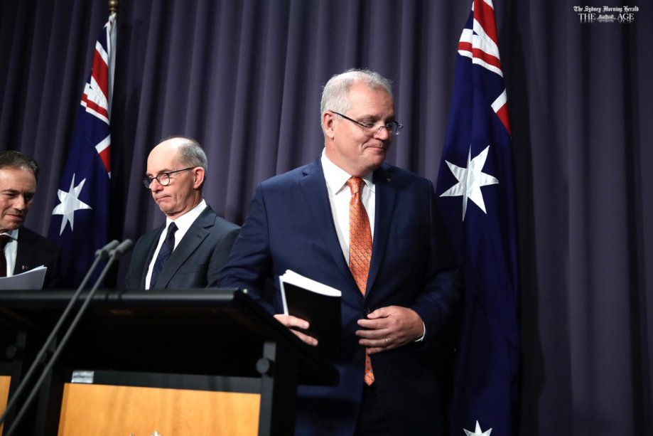 scotty smirking on coronavirus panel