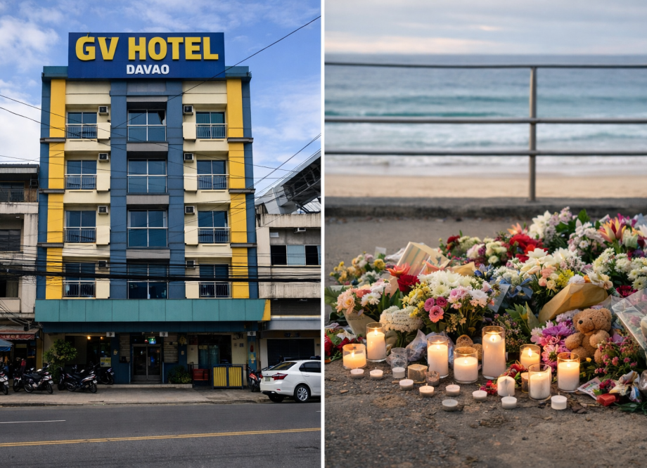GV Hotel Davao Philippines and Bondi Beach memorial site terrorism investigation ASIO AFP surveillance failure